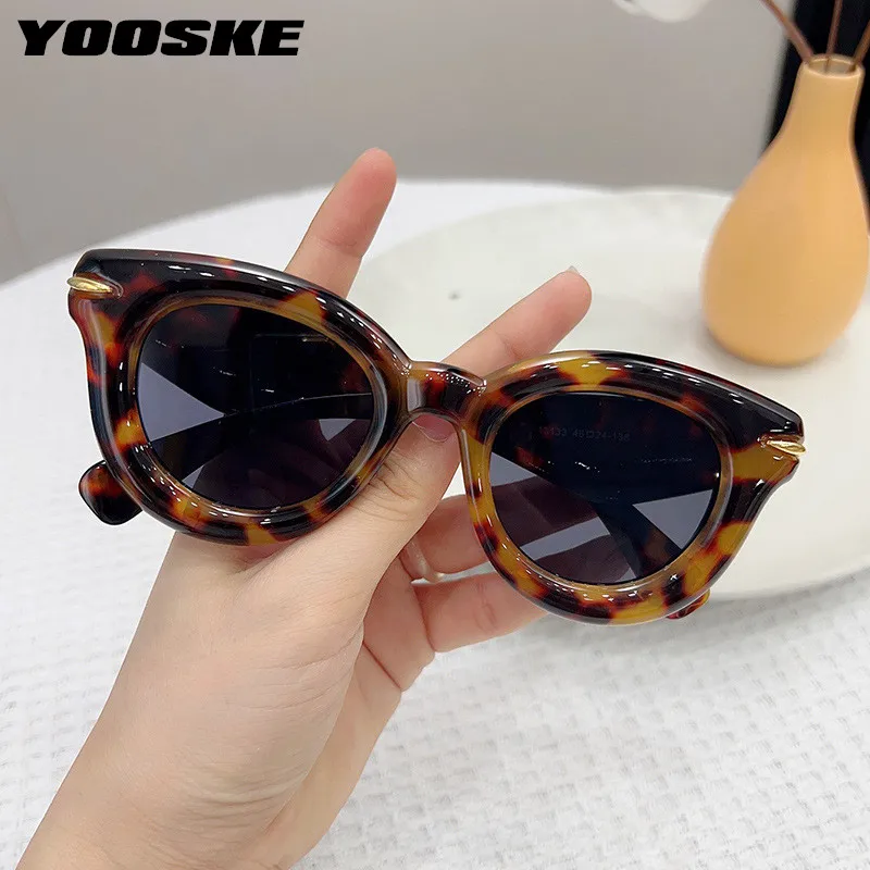 YOOSKE Round Sunglasses for Women Men Fashion Bubbles Black Red Sun Glasses Ladies Hip Hop Outdoor Goggles UV400 Mirror