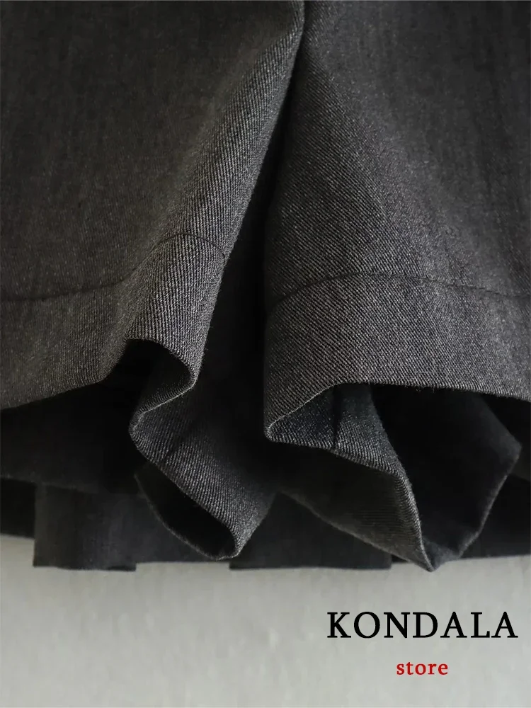 Mooyufon Vintage Dark Grey Mini Skirts Women Ruffles Pleated Sexy Shorts Skirts Female Fashion 2023 Streetwear Mujer Faldas image 5