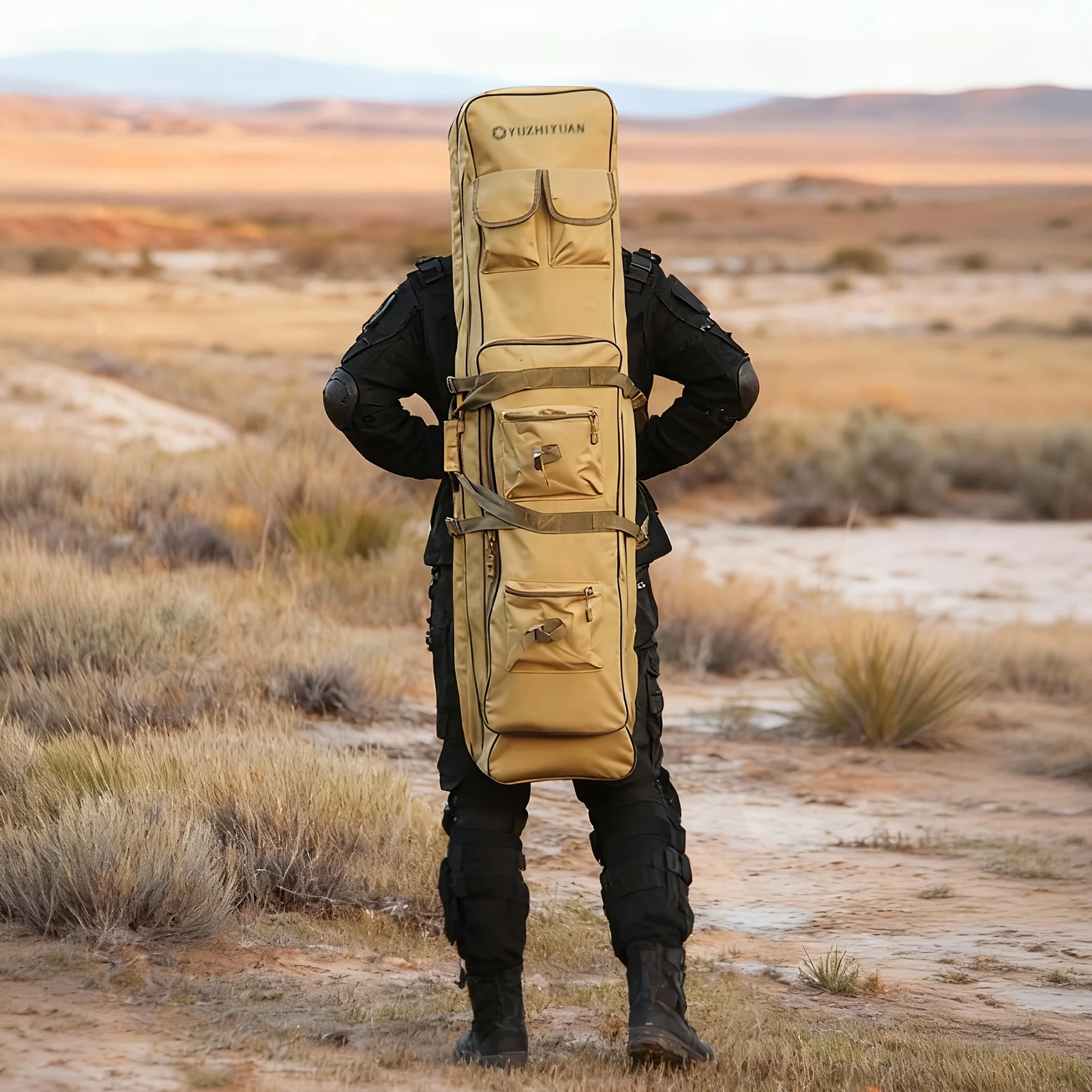 Tactical Bag,Thick Oxford XL Dual-Layer,Hand&Shoulder Carry for Fishing&Tactical&Hunting Use