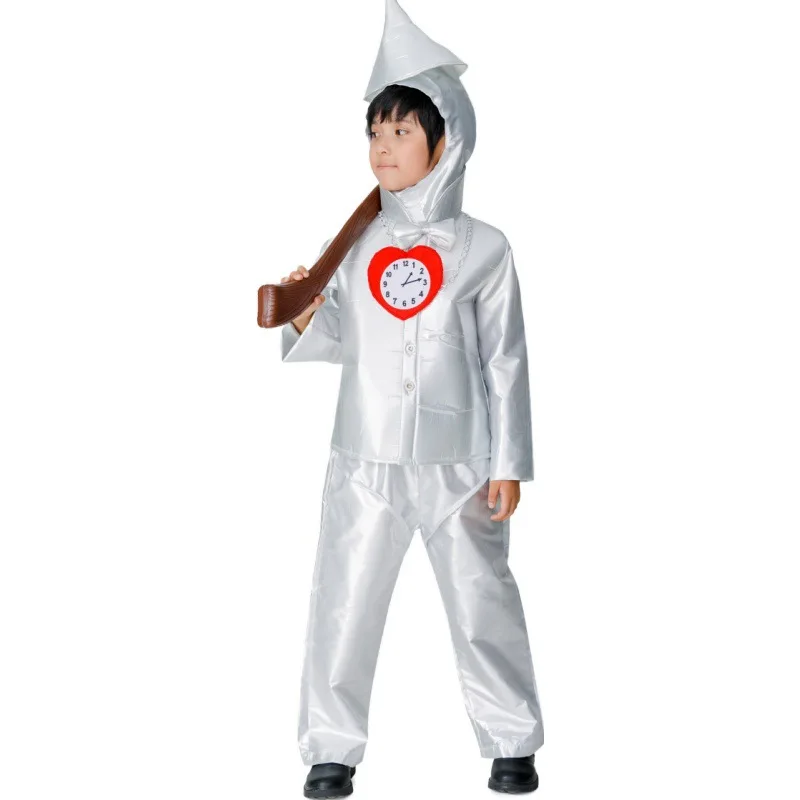 Halloween Cosplay Tin Man Costume Parent-children Clothing Adult Male Iron Man Costume Wizard of Oz Performance Stage Costumes