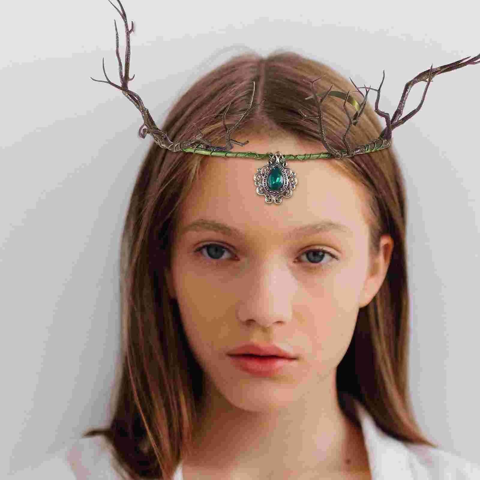 Fairy Headpiece Girls Outfits Headgear Cosplay Accessories Exotic Headband Resin Jewelry Women Bridesmaid