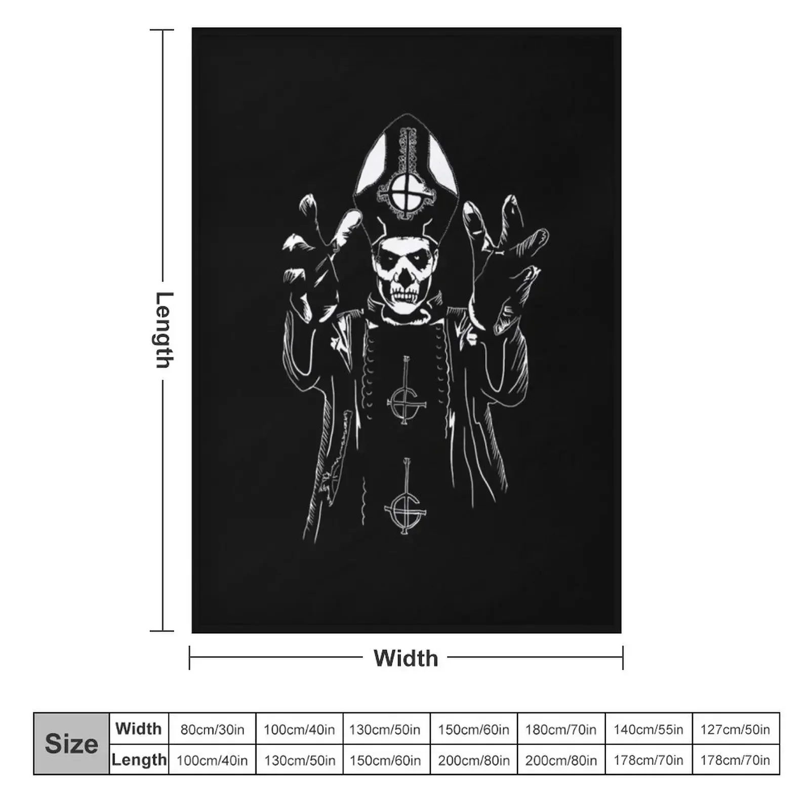 Ghóst - Papas Wrath Throw Blanket Weighted Luxury Thicken Single Quilt Blankets