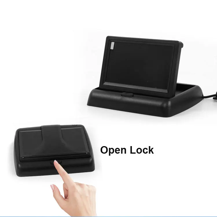 Mini Monitor Auto Pieghevole 4.3" Con Telecamera Posteriore | Sistema Di Parcheggio Per Auto