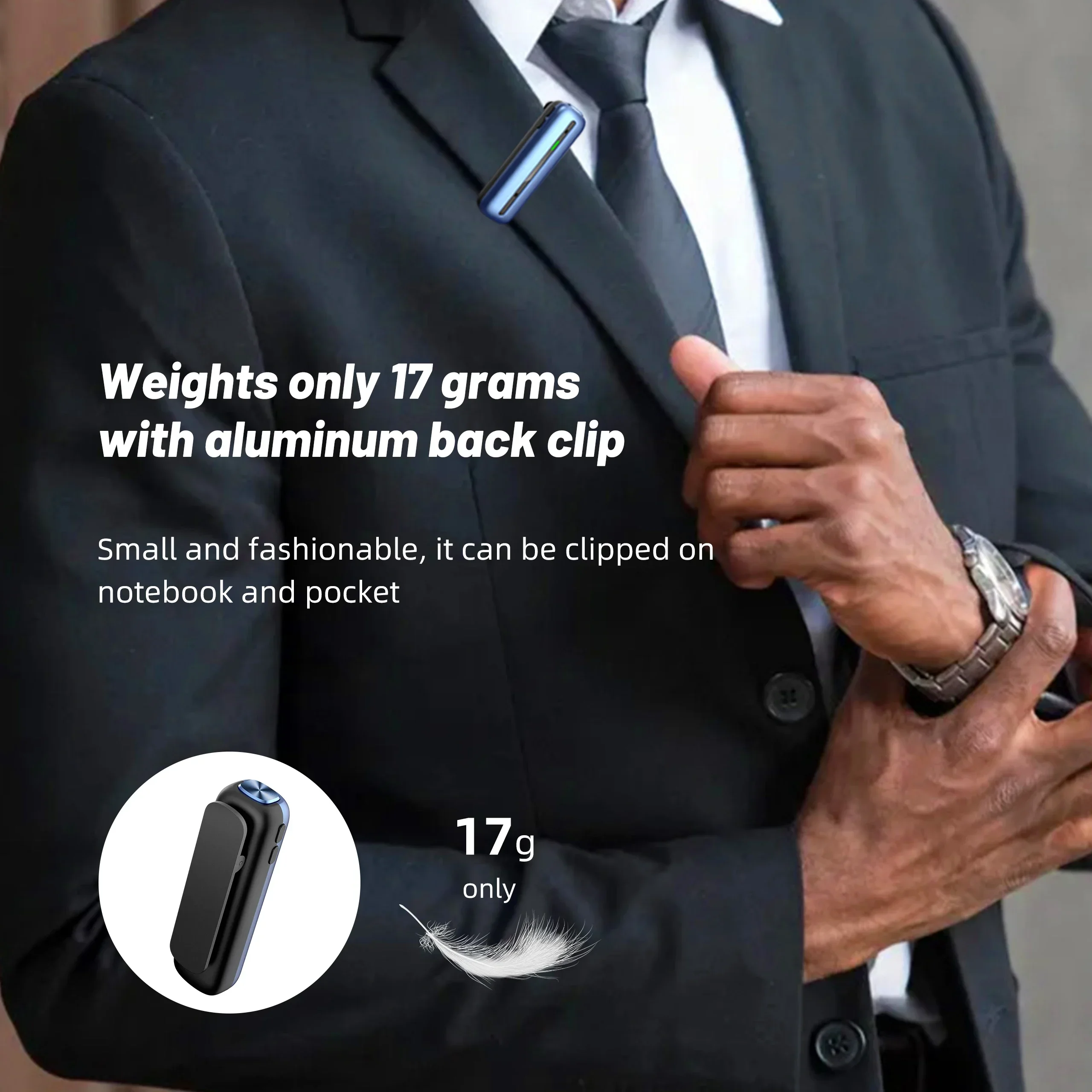 Perangkat Perekam Audio Mikro Portabel AI Bahasa Rekaman Cerdas Perekam Suara Digital Perekam Suara