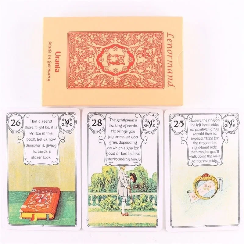 Urania Lenormand Cards English Fate Divination Deck Borad Games With Paper Guidebook Board games