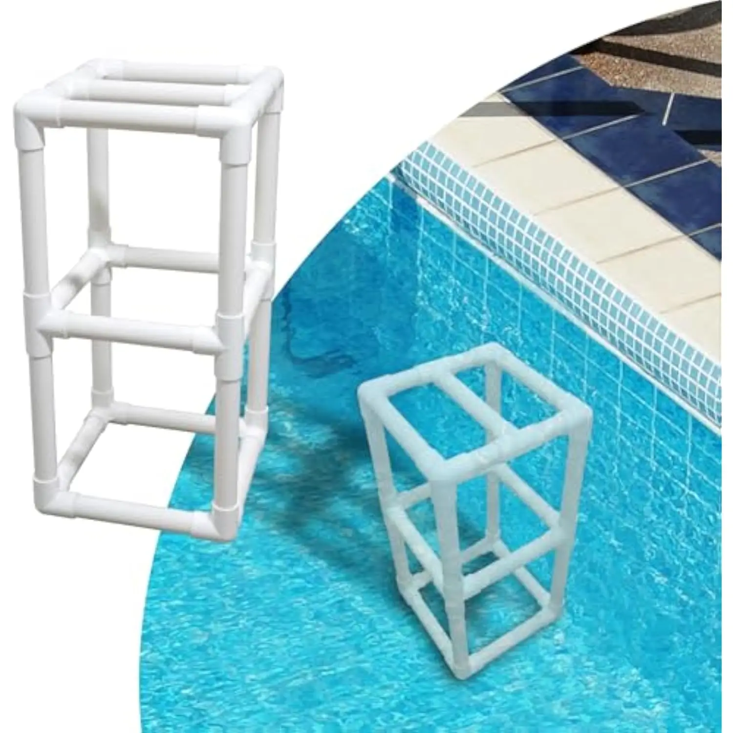 

Underwater Pool Stool with Foot Rest, Pool Stools for under Water, Poolside Chairs for Edge of Pool, in Pool Chair Poolside Sea