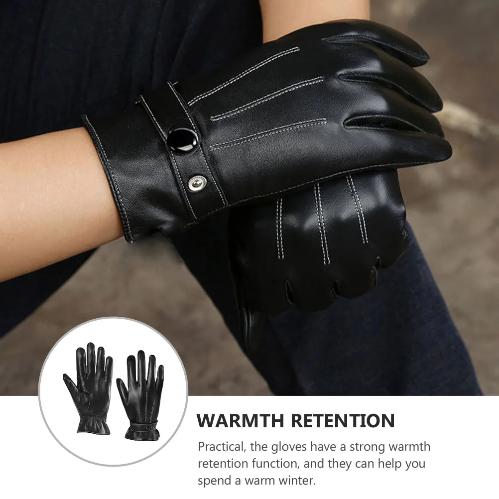 

Sports Cycling Gloves Warm Winter for Men Mens Chargeable Driving Pu Work