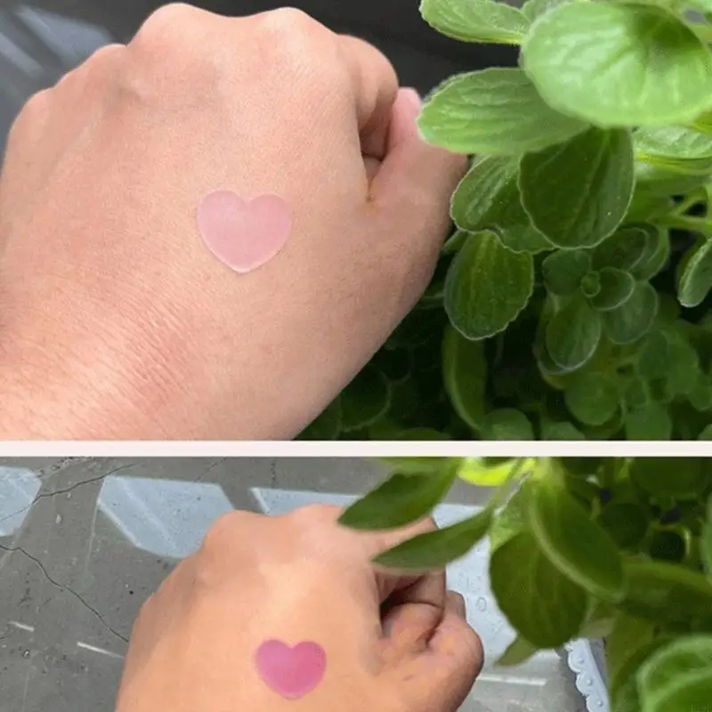 10 Sheets Ultraviolets Sticker Outdoor Detection Sunblock Patches Reapply Reminder Sticker for Sports Travel and Daily F19E