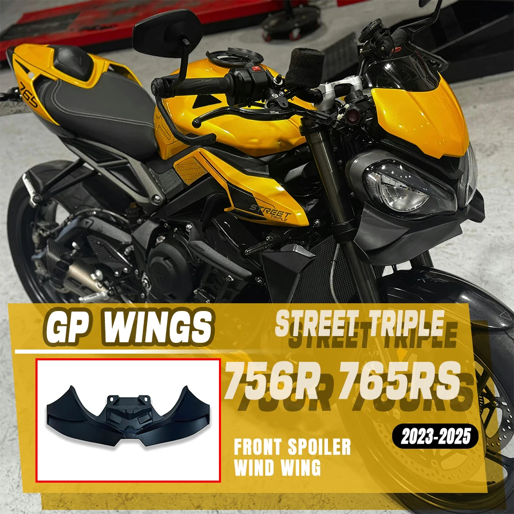 

Для Triumph Street Triple 765 R/RS 2023-2025 GP WINGS передний спойлер нижний спойлер нижняя губа 765 R RS мотоцикл с фиксированным крылом