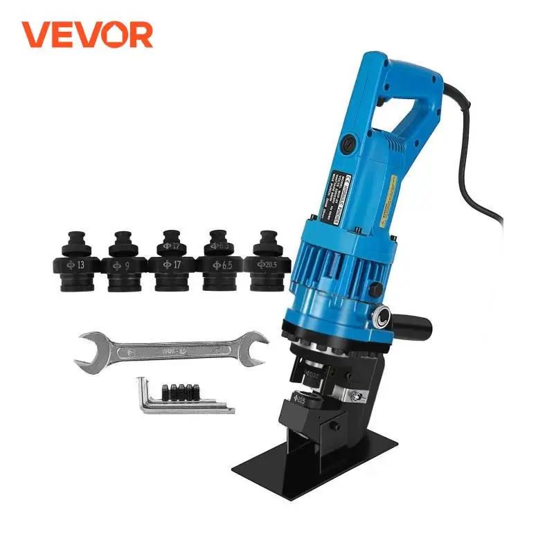 VEVOR MHP-20 900W Electric Handy Hydraulic Hole Puncher 6mm Knockout Punch Tools 5 Dies Set on Steel Plate Aluminum Iron Plate