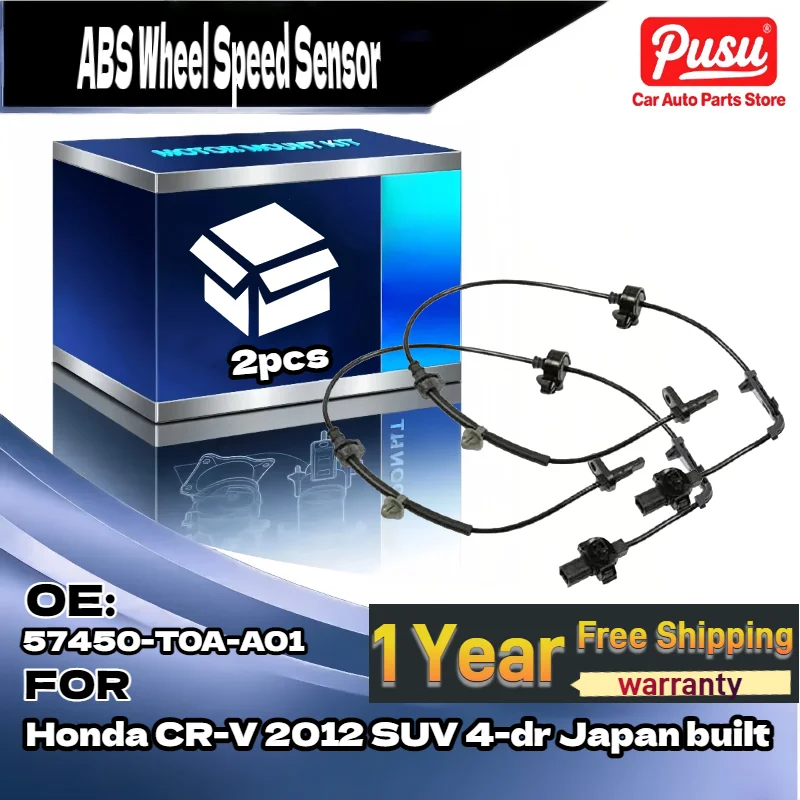 

Pair of ABS Wheel Speed Sensors for Honda CR-V 2012 4-dr, Front Side 57450-T0A-A01