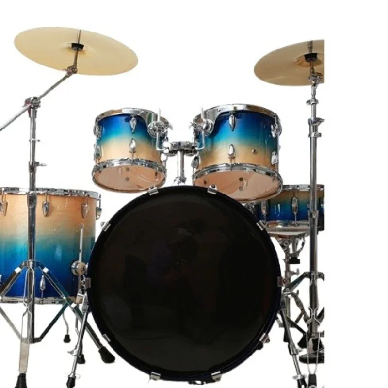 Birch Painted Drums - Handmade Drum Kit Drum Machine Drum Set for Stage Studio Practice - Rock Jazz Pop Music Genres
