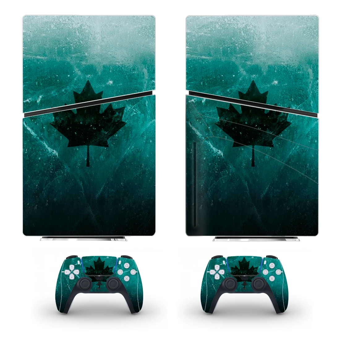 Green Leaf Weed PS5 Slim Disc Skin Sticker Decal Cover for Console Controllers New PS5 Slim Disk Skin Vinyl