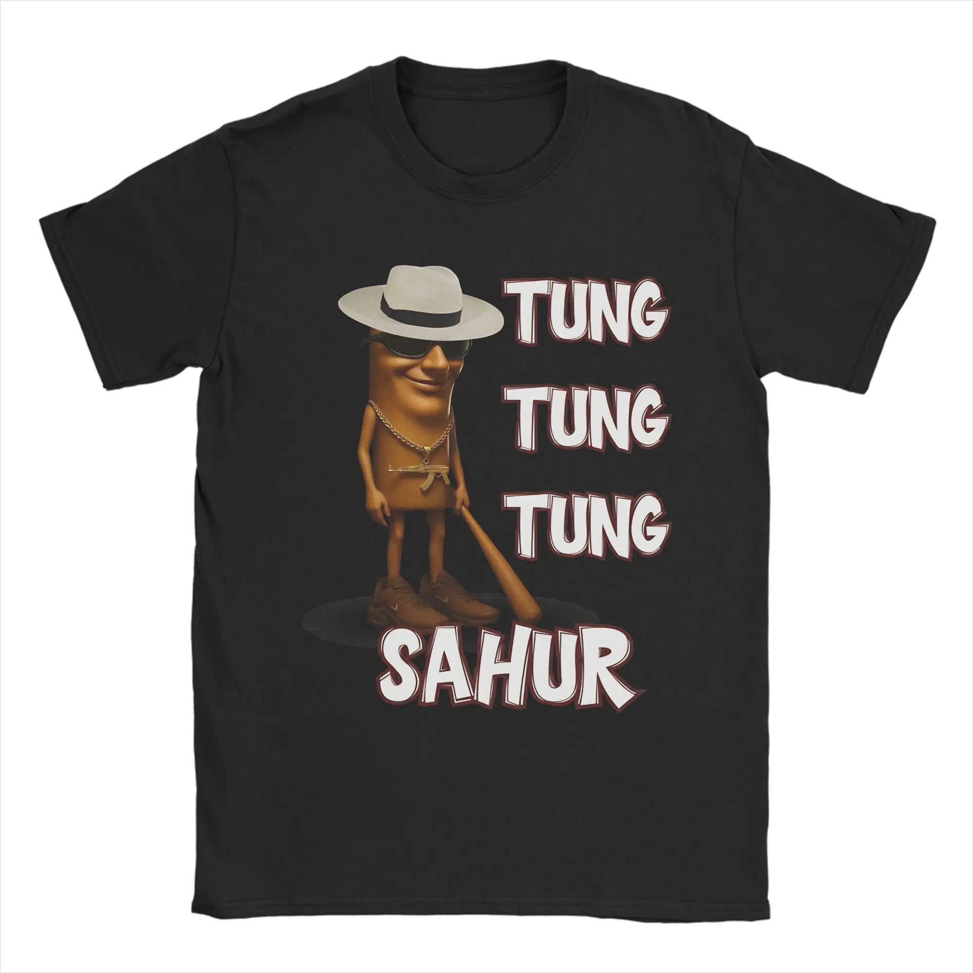 Camiseta Masculina e Feminina Tung Tung Tung Sahur, Camisetas Hipster, Camisetas de Verão, Estilo Y2K, Casual, 100% Algodão, Roupas Plus Size 6XL