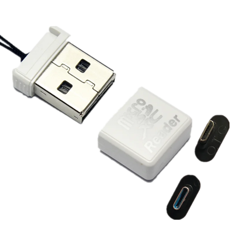 USB2.0 Mini Car TF High Speed Card Reader MicroSD Embedded Micro Phone Memory Card with Light