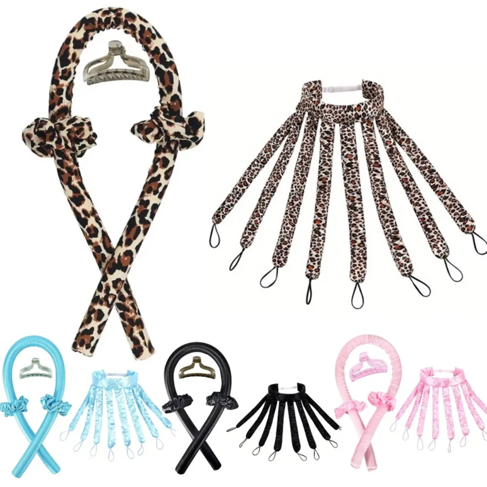2 Styles – Kit de bigoudis en satin sans chaleur pour boucles naturelles, bandeau de nuit pour cheveux, rouleaux à cheveux sans dommage thermique, accessoires de coiffure pour ondulations naturelles