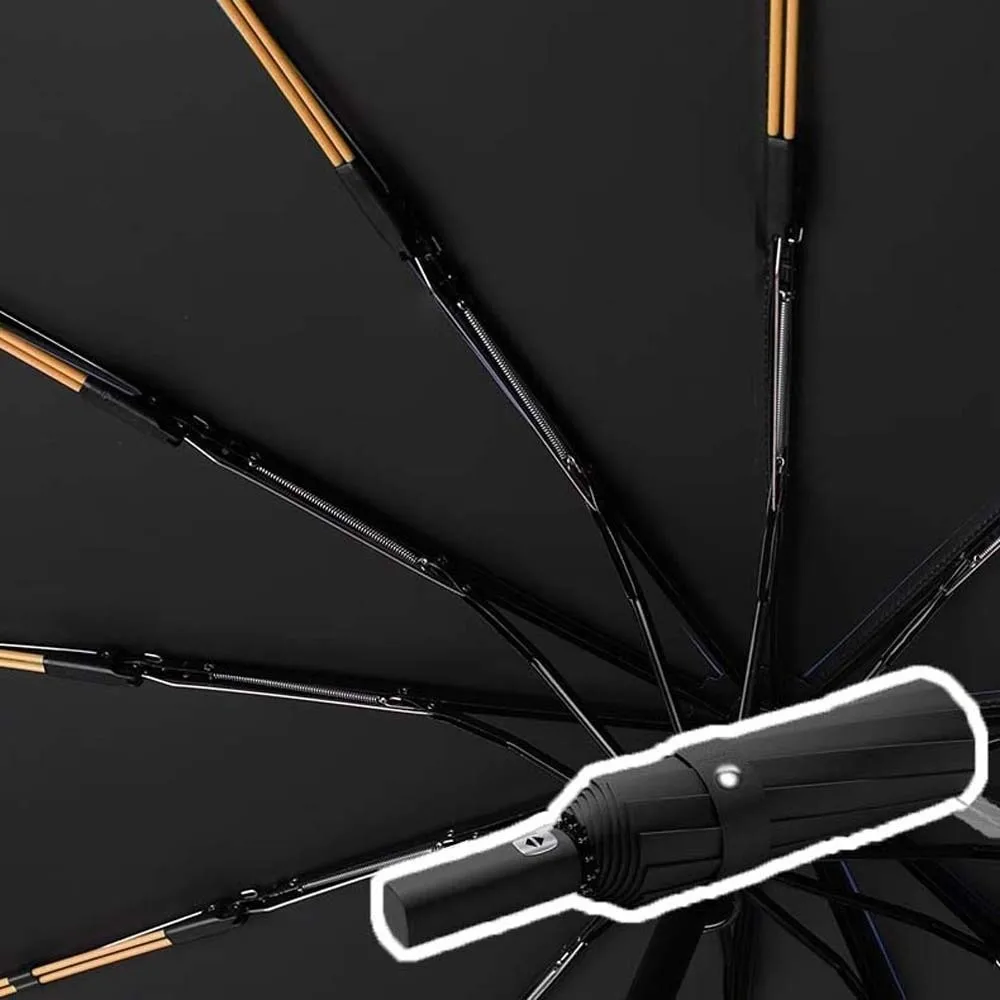 

Легкий автоматический зонт с защитой от ультрафиолета, 24-костная опорная рамка, складной зонт двойного назначения, однотонное усиление