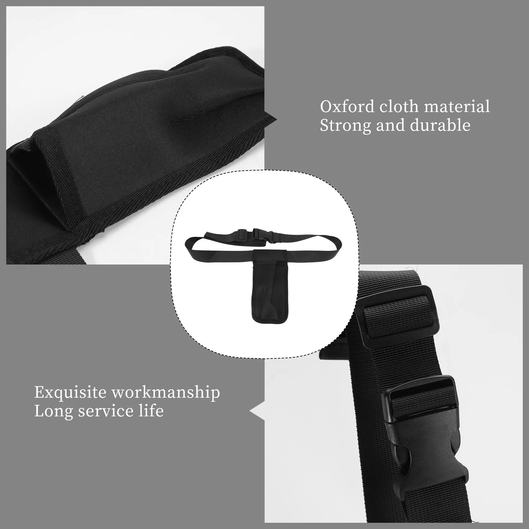 【CONSUMERS' FAVORITE】Massage Bottle Oil Single Massage Oil Lotion Dispenser Adjustable Waist Belt Holder (Bottle Not Included)