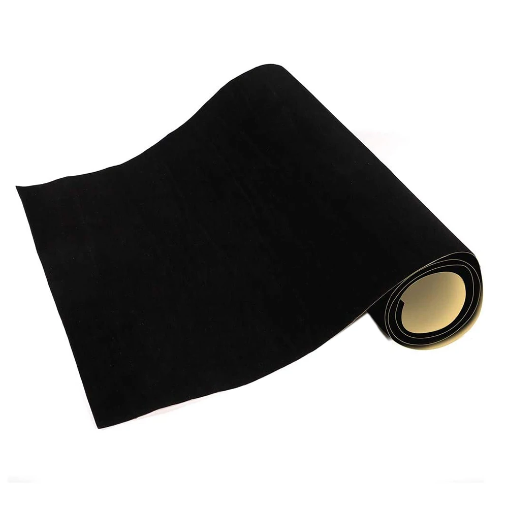 2PCS Self Adhesive Felt Fabric, Soft Velvet Drawer Liner,DIY Velvet Fabric for Art & Crafts,Jewelry Box Felt Liner,Black