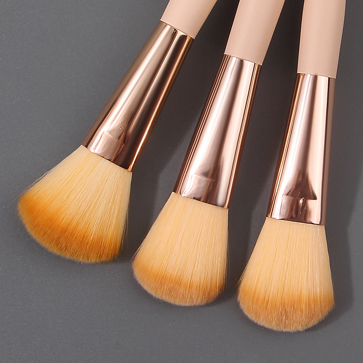 3PCS soft wooden handle multi-functional nail brush, nail dust cleaning brush, dust removal brush, professional nail tool