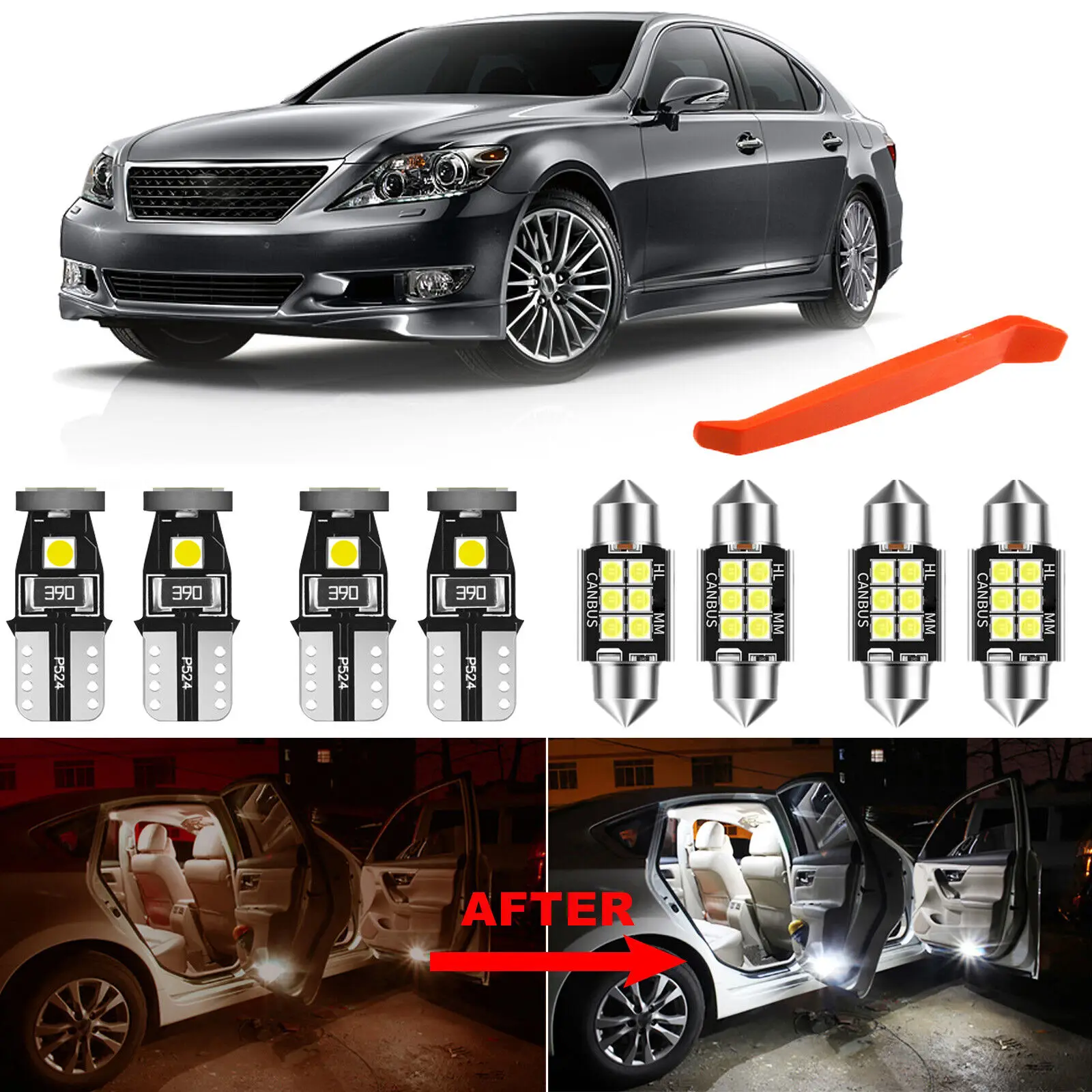 

Winetis 20Pcs 6000K White Interior LED Light Package Kit for 2007-2012 Lexus LS460 LS600H + Free Tool