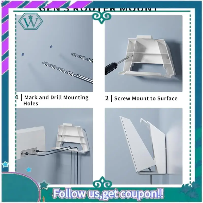 A75Q-For Starlink V3 マウント、Starlink Gen 3 ルーターおよび Gen 3 電源マウントキット用