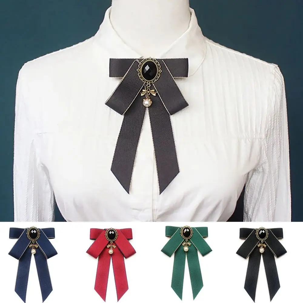 Men Women Wedding Suit Bow Tie Party Rhinestone Alloy Business Neck Collar Shirt Bow Tie College Ribbon Bowtie Neck Decoration