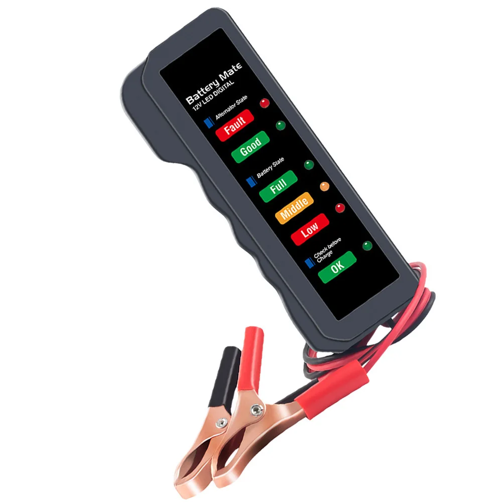 

12V Car Tester Professional Auto Analyzer Pure Copper Plating Wide Mouth Strong Bite Force Accurate Measurement Portable