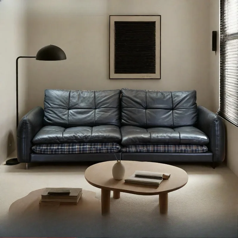 

French retro creative fashion design sense hamburger sofa medieval straight row two sides can be switched at will small