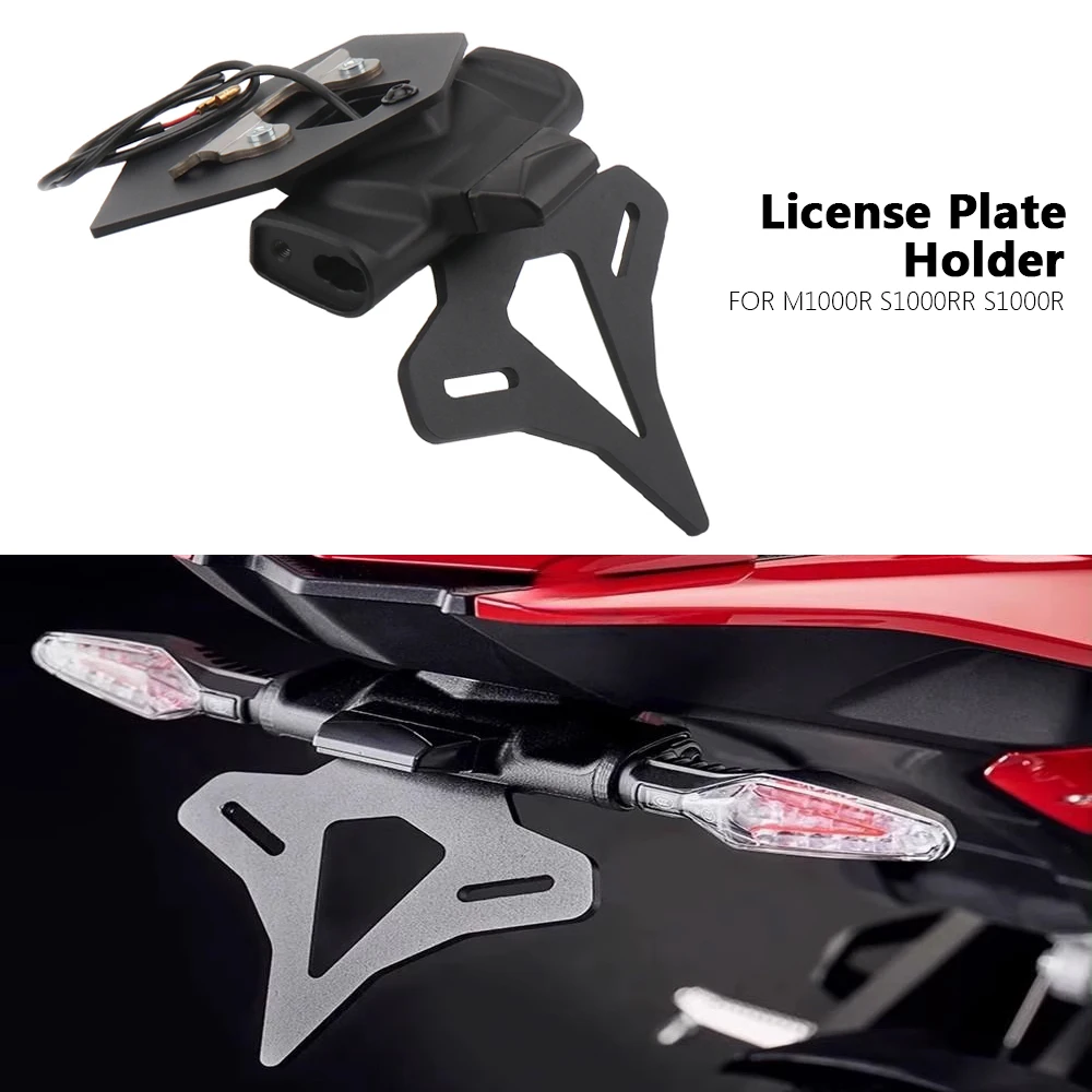 

Motorcycle Tail Mount License Plate Holder Rear Bracket Accessories For BMW S1000RR 2019-2022 S1000R 2021-2023 M1000RR 2019-2023