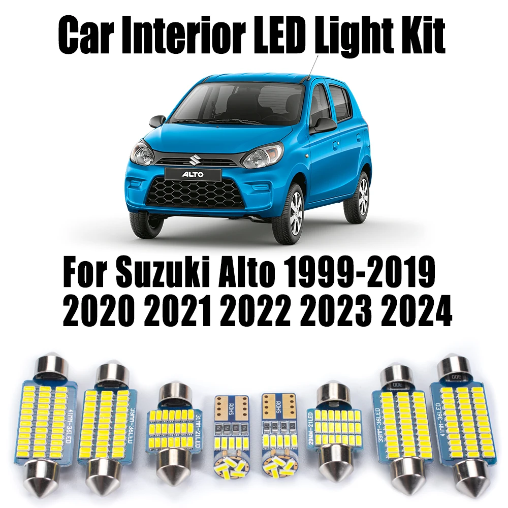 Canbus Car Accessories LED Interior Ceiling Map Dome Light Kit For Suzuki Alto 1999- 2020 2021 2022 2023 2024 Number Plate Lamp
