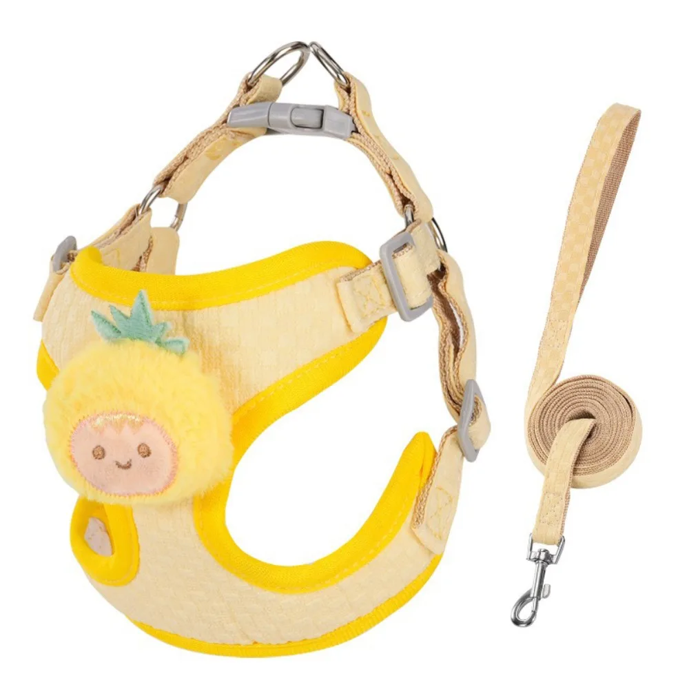 

Breathable Dog Harness and Leash Set Adjustable Animal Shape Dog Chest Strap Prevent Breaking Free Lightweight Dog Vest Harness