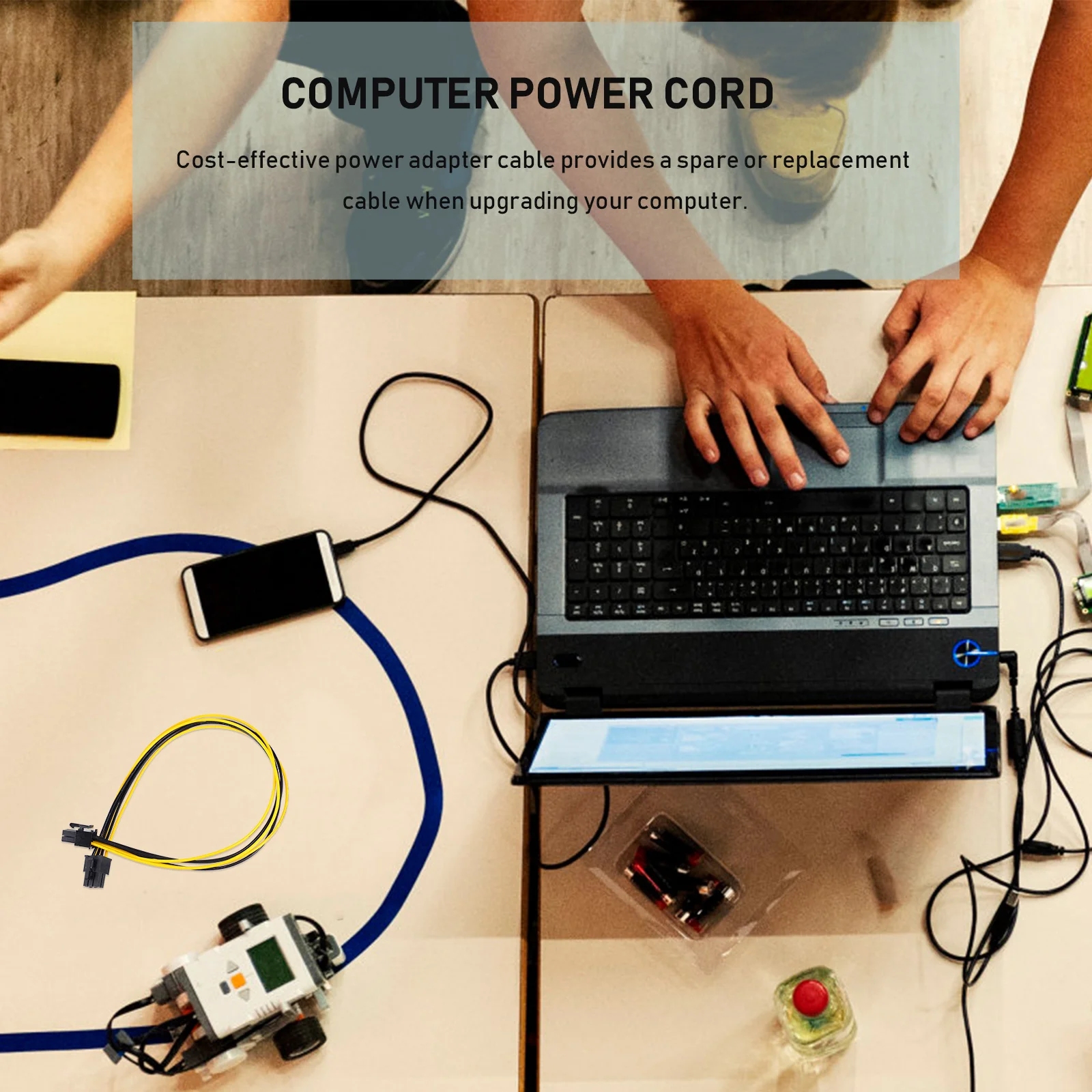 

10Pcs Graphic Power Adapter Cable 6-Pin Male to Male GPU Extension Cord Replacement Graphics Cards Extension Power Cord