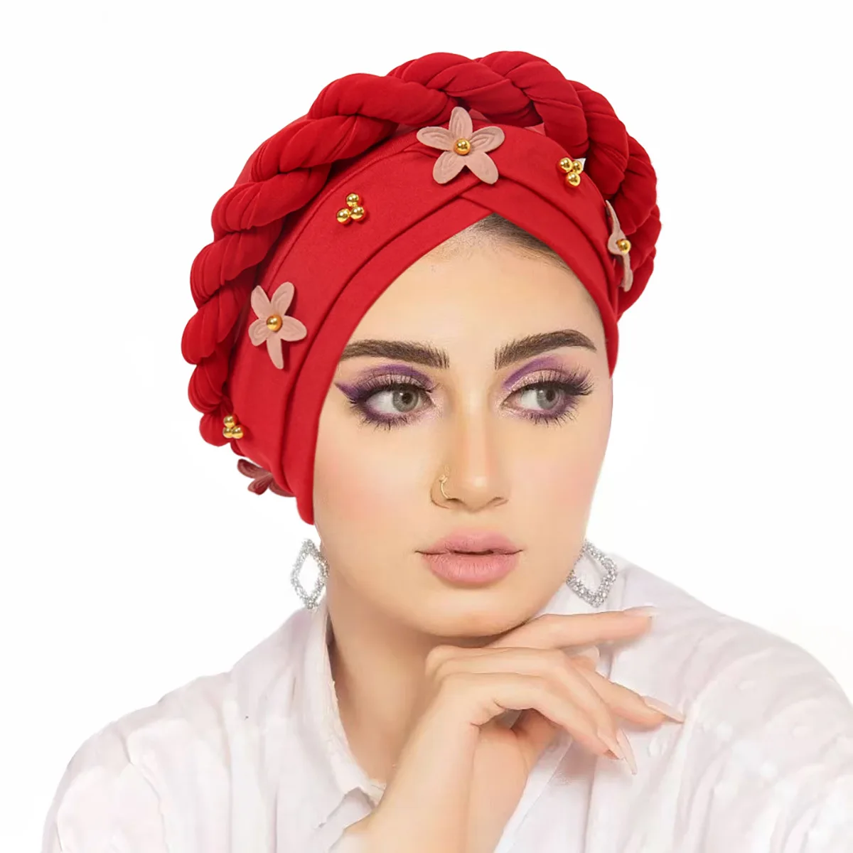 Frauen Indische Muslimischen Hijab Geflecht Turban Headwrap Abdeckung Motorhaube Krebs Chemo Kappe Haarausfall Hut Femme Turbante Mützen Kopf Schal