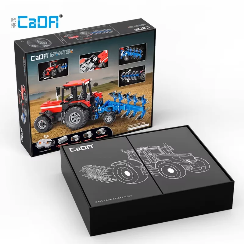Cada 1:17 1675pcs City Remote Control Multifunctional Agricultural Vehicle Building Block RC Truck Bricks Toys Boys Gifts