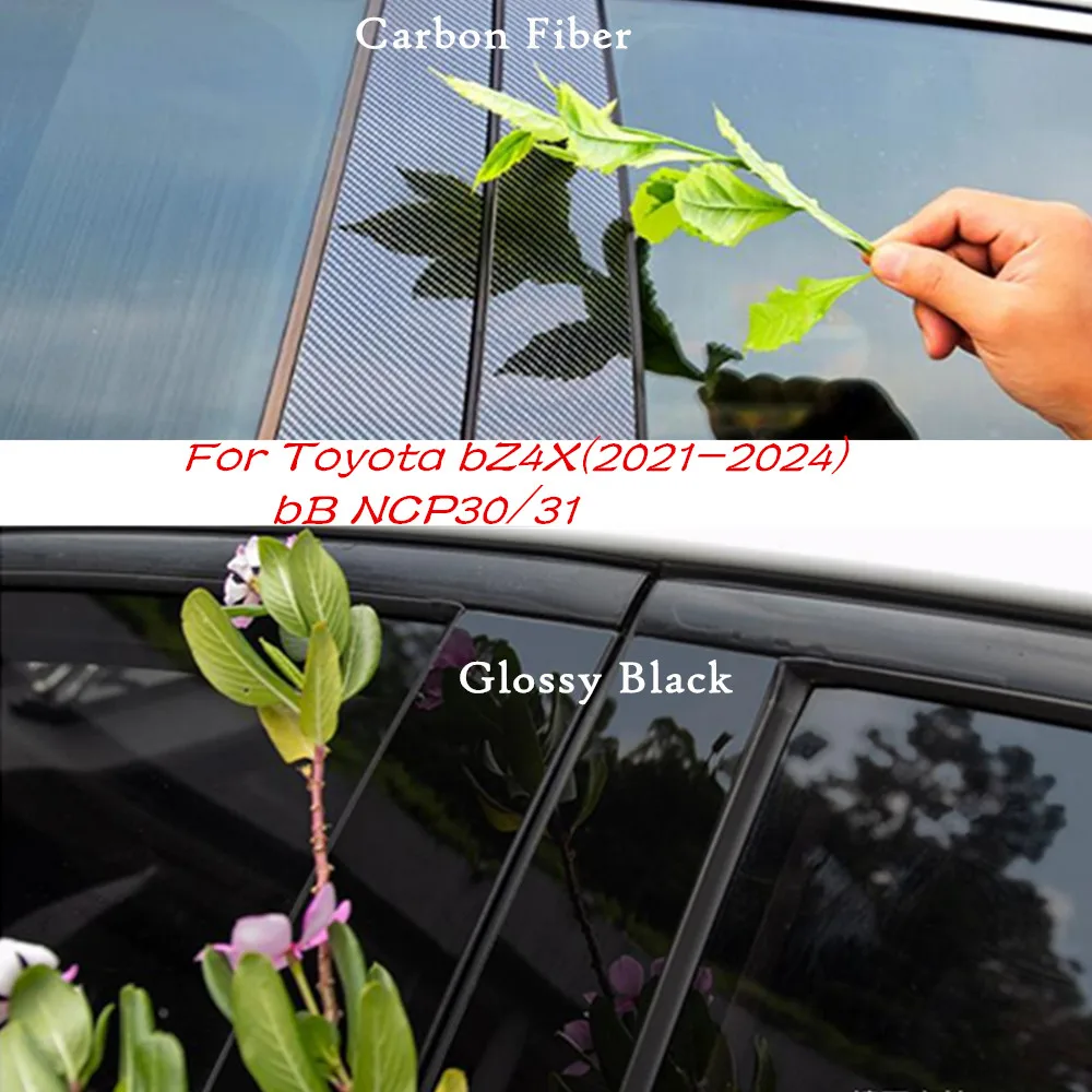 For Toyota bB NCP30 31/bZ4X 2021+ Car PC Material Pillar Post Cover Door Trim Window Molding Sticker Stick Plate Accessories