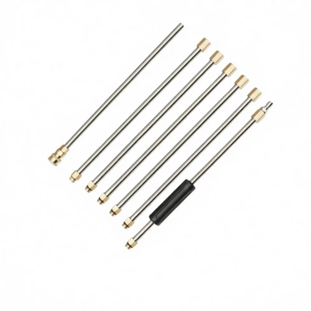 Pressure Washer Extension Wand Stainless Steel Telescopic Pole 1 4 Inch Connector High Pressure Spray Lance For Window Car