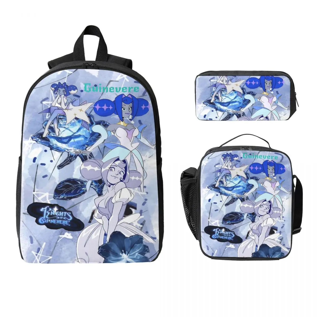 K-Knights Of Guinevere Backpack Lunch Box Pen Bags for Boys Girls Preschool Backpacks School bag Bookbag Set