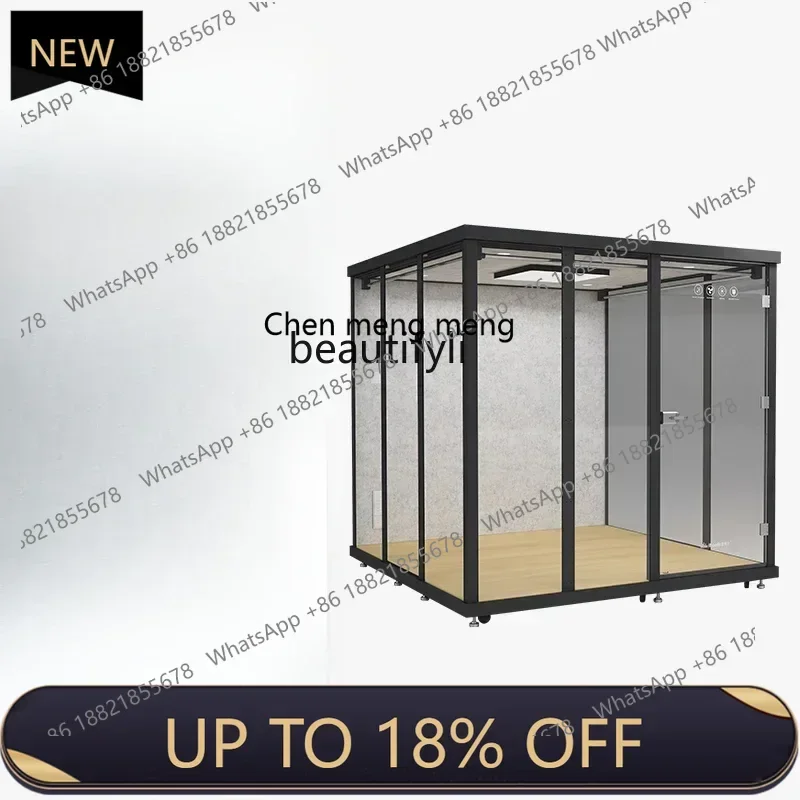 ห้องเก็บเสียง Z189 A17 A17 สำหรับใช้ในบ้าน ห้องเก็บเสียงแบบเคลื่อนย้ายได้ สำหรับกลอง เปียโน สำนักงาน หรือโทรศัพท์  ทำจากกระจก