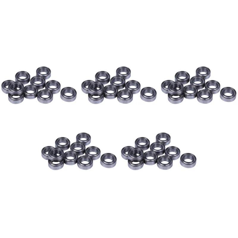 50Pcs 13Size Miniature Metal Shielded Sealed Groove Model Ball Bearing Size: MR74-ZZ 4 X 7 X 2.5Mm