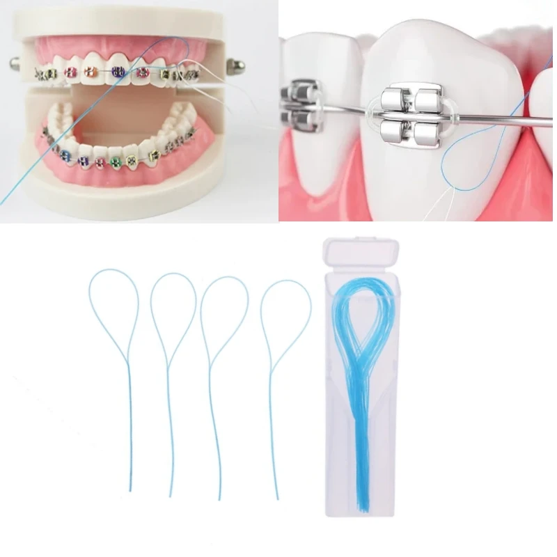 

210Pcs Nylon Dental Floss Threaders Orthodontic Interdental Tooth Brackets Cleaning Wire Disposable Toothpick Oral Care Hygienic