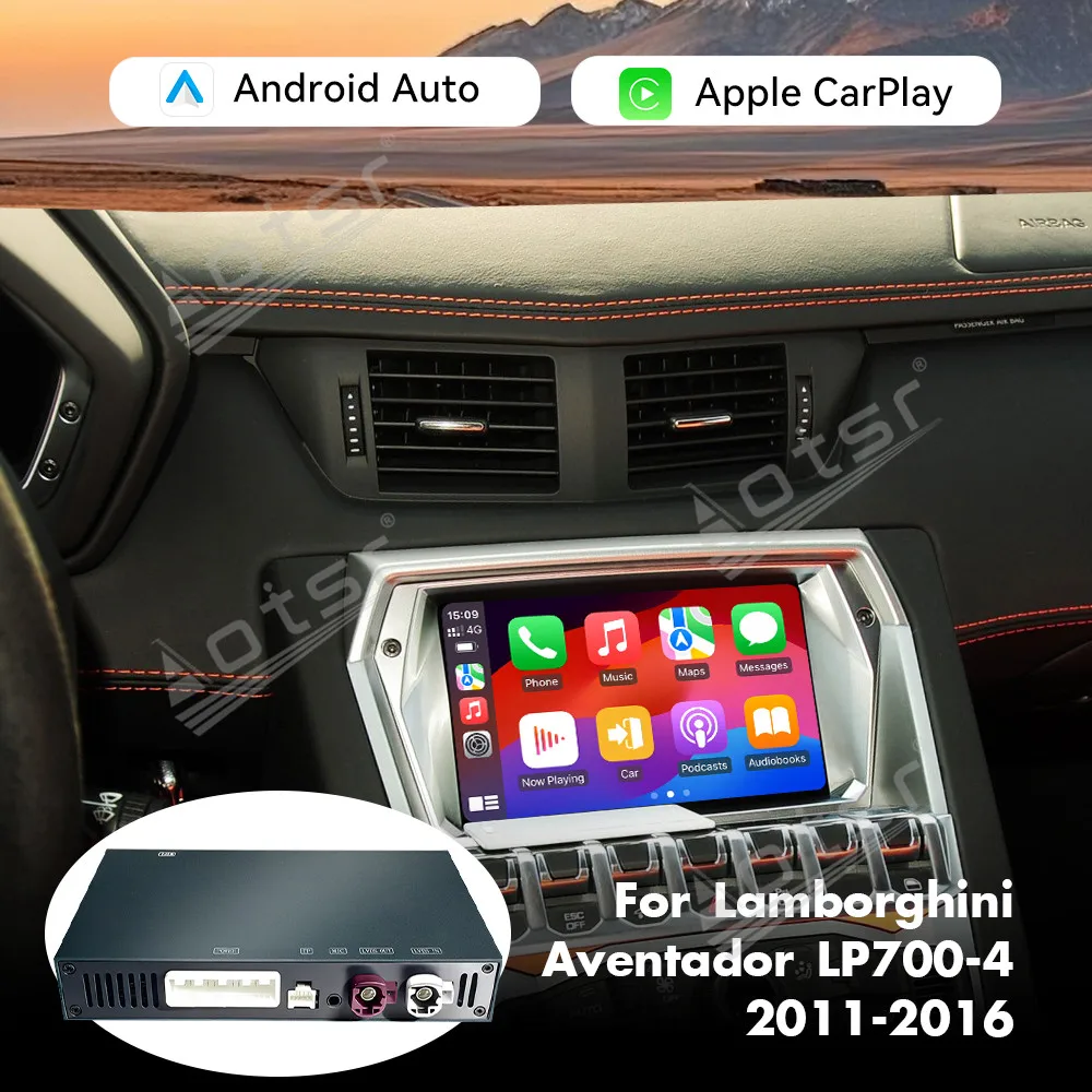 

Wireless CarPlay Android Auto Decoder For Lamborghini Aventador LP700 Huracan LP610 2011~2018 Supported HDMI Mirror Link Camera