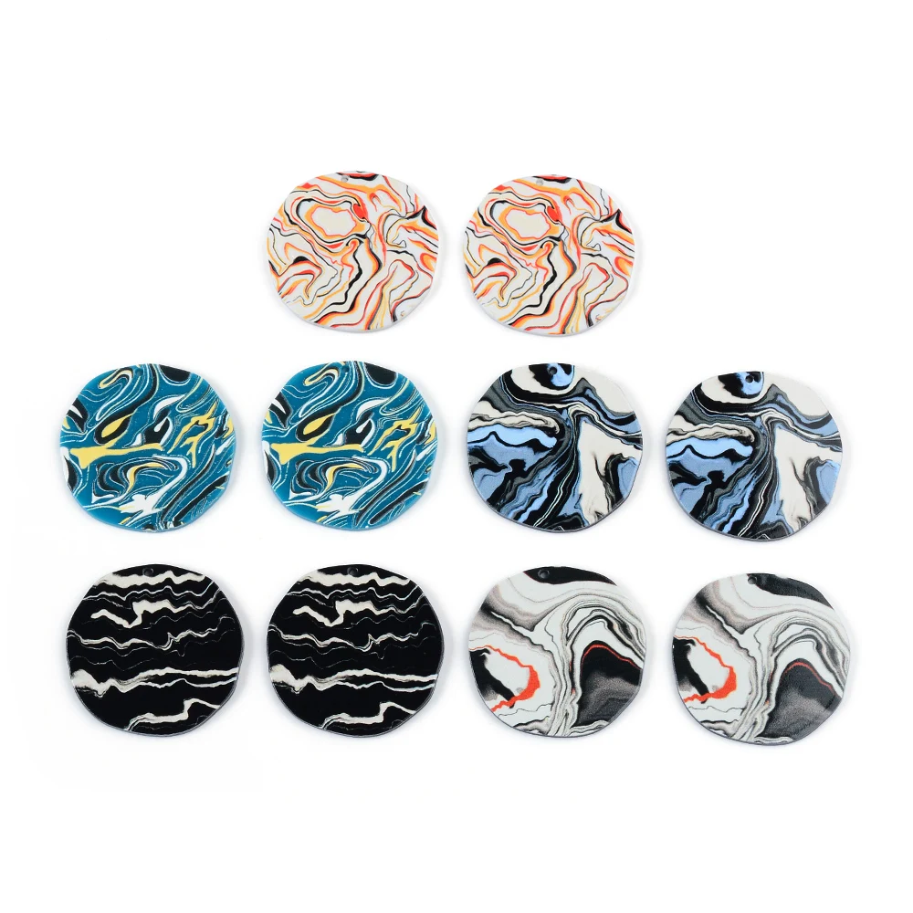 

6pc/lot Graffiti Acrylic Plate Pendants Jewelry Accessory Handmade Connector DIY Earring Component for Girl Jewelry Wholesale