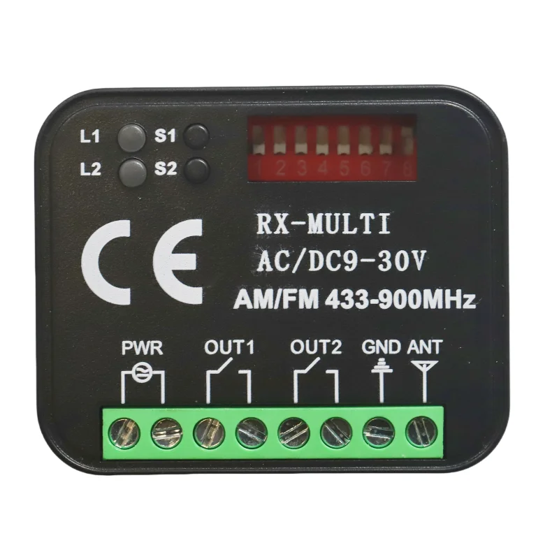 Récepteur universel de télécommande de porte de Garage RX MULTI 300-868MHz AC/DC 9-30V récepteur pour porte de Garage et transmetteur de barrière