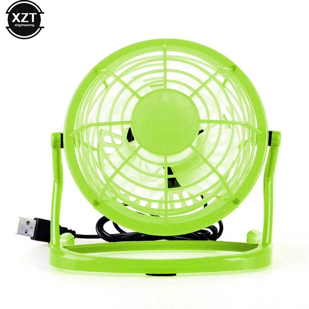 HOT USB Silent Fan Desk Cooler for Laptop Notebook Desktop PC Ofiice Summer Cooling Fans 4 Blades Rotatable USB Mini Fans Socket