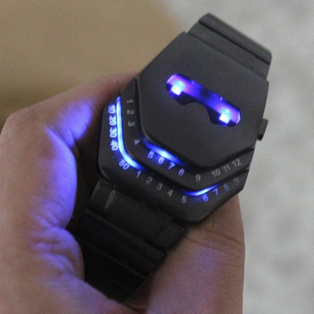 

-ray LED Watch Steel Belt Stainless Screen Quartz Movement Stylish