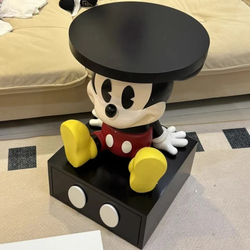 Disney Mickey Cartoon Figure Bedroom Bedside Storage rack Sofa Side Cabinet Desktop Model Toy Ornaments Creative Tea Table Gifts