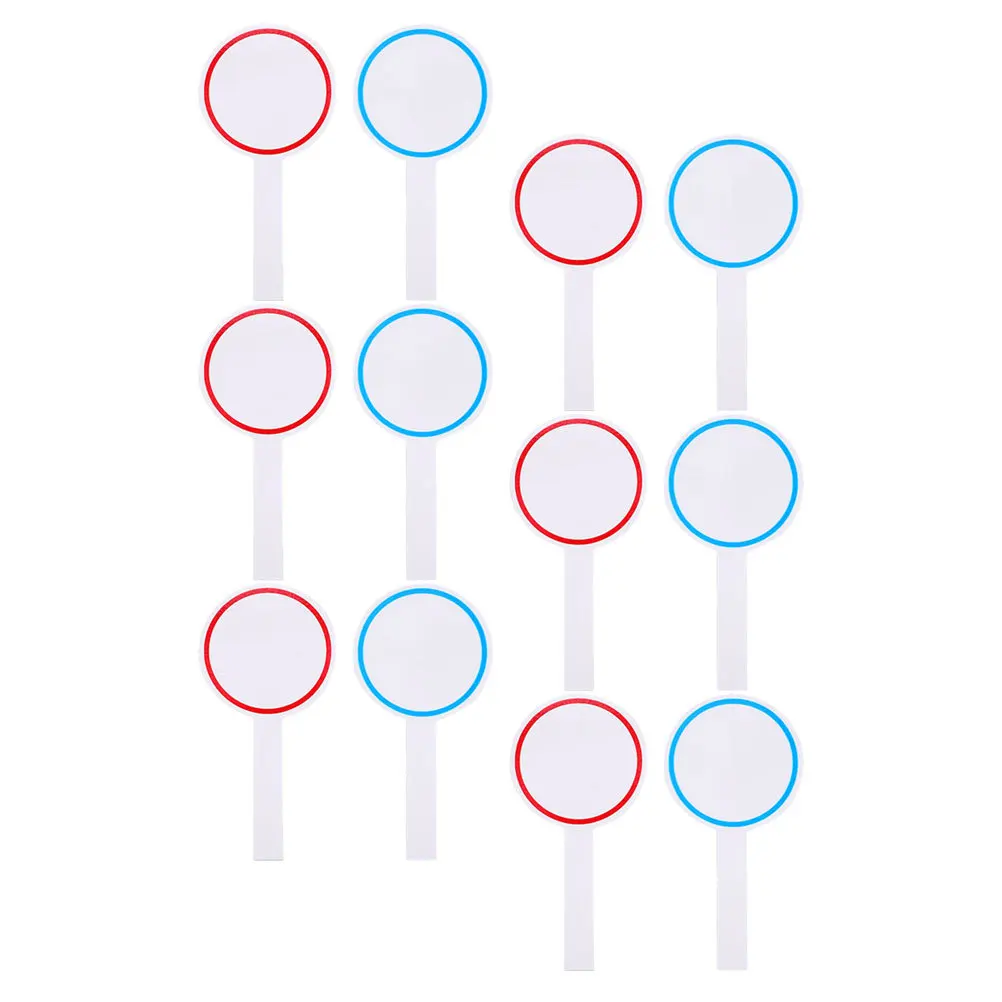 12Pcs Scoreboards Single Side Reusable Writable Whiteboards Handheld Board for Scoring Voting Auctions Scoreboard