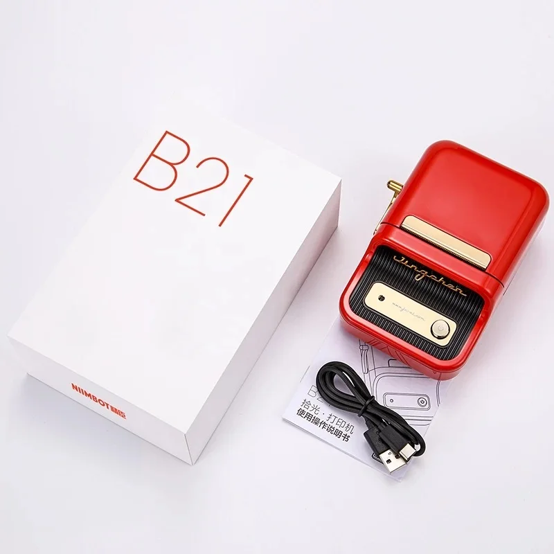 B21  Portable Label printer Intelligent multi-functional Thermal Stickers Label Printer For Mobile Prices Tag UV Labeller
