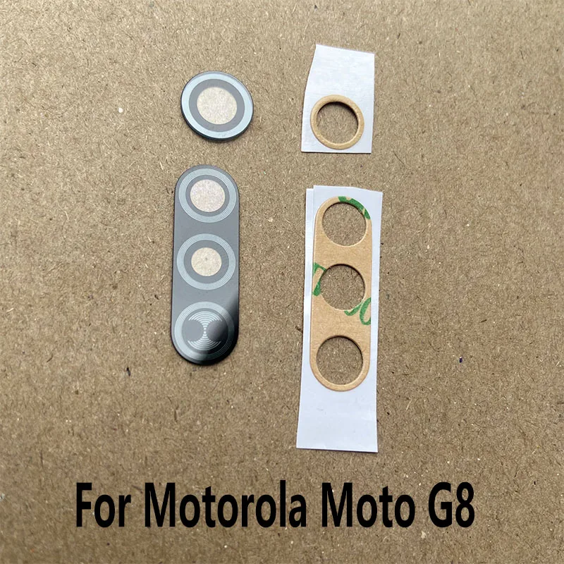 

2PCS For Motorola Moto G8 Back Camera Lens Glass Rear Camera Lens With Glue Adhesive Replacement XT2045-1